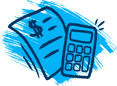 Paper and calculator illustration